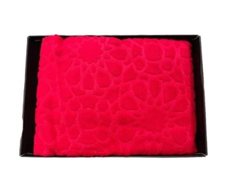 Sesli Home Emboss Battaniye Tek Kişilik Kırmızı 160*220 MOD377