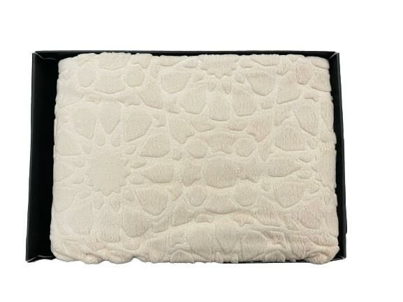 Sesli Home Emboss Battaniye Tek Kişilik Ekru 160*220 MOD274