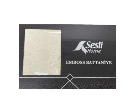 Sesli Home Emboss Battaniye Tek Kişilik Beyaz 160*220 MOD113