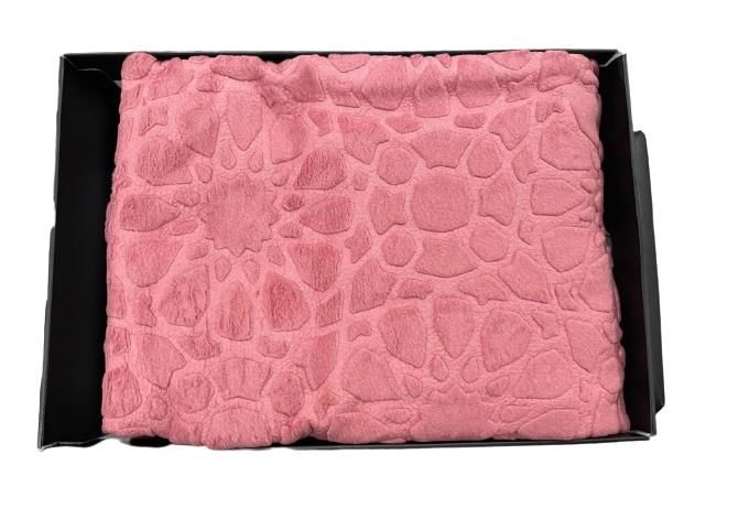 Sesli Home Emboss Battaniye Tek Kişilik Pembe 160*220 MOD350