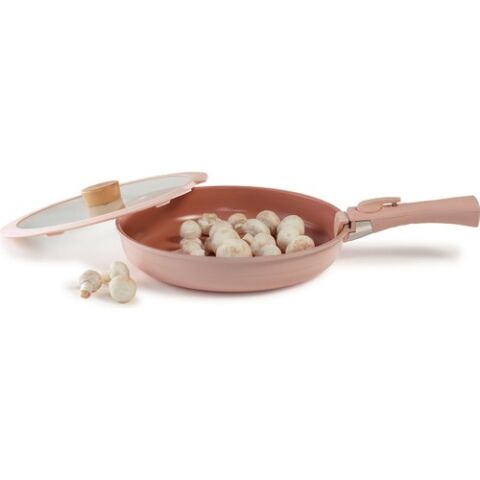 Neoflam Midas Pembe 6 Parça Ayrılabilen Saplı Iç Içe Geçebilen Indüksiyonlu Tencere Tava Seti D-NEOMDS6I-03