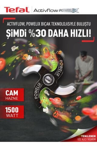 Tefal Powelix Activflow Expert Blender Seti Cam Hazneli 1500 W Gümüş - 9100046722