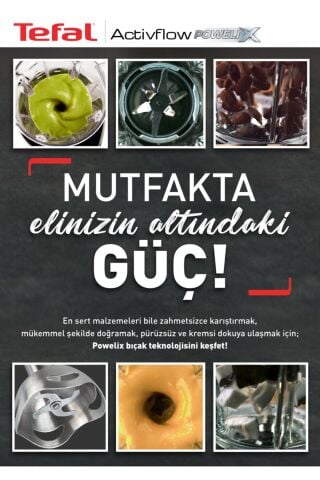 Tefal Powelix Activflow Expert Blender Seti Cam Hazneli 1500 W Gümüş - 9100046722