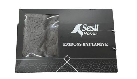 Sesli Home Emboss Battaniye Tek Kişilik Antrasit 160*220 SAR578