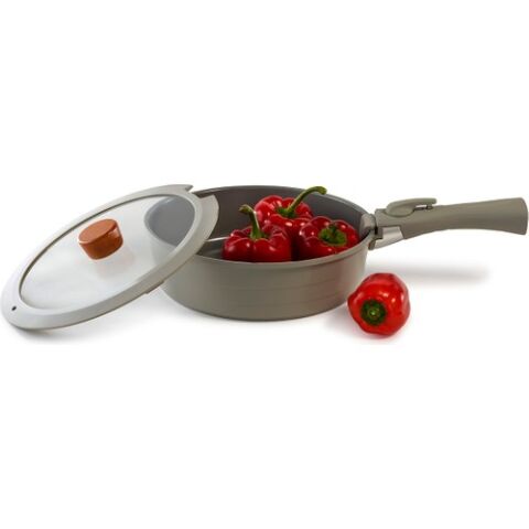 Neoflam Midas Gri 9 Parça Ayrılabilen Saplı Iç Içe Geçebilen Indüksiyonlu Tencere Tava Seti D-NEOMDS9I-07