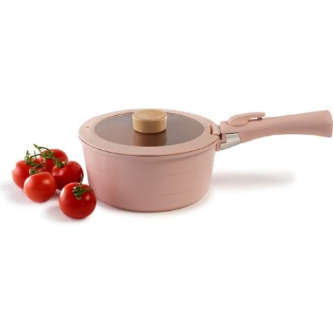 Neoflam Midas Pembe 9 Parça Ayrılabilen Saplı Iç Içe Geçebilen Indüksiyonlu Tencere Tava Seti D-NEOMDS9I-03