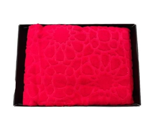 Sesli Home Emboss Battaniye Çift Kişilik Kırmızı 220*240 MOD377Ç