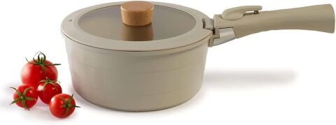 Neoflam Midas Bej 11 Parça Ayrılabilen Saplı İç İçe Geçebilen Tencere Tava Seti