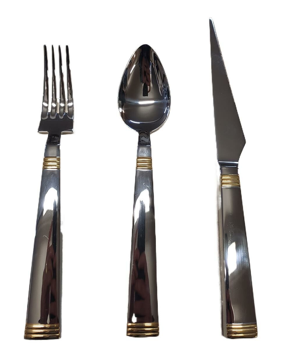 Jumbo 6200 Altın 6 Kişilik Çatal Kaşık Bıçak Takımı 18 Parça