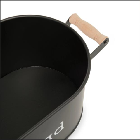 The Mia Ahşap Kesme Tahtalı Ekmek Kutusu Siyah AN326MTL02001