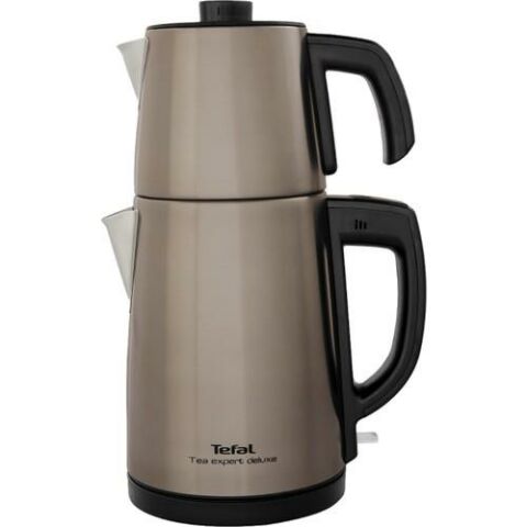 Tefal Tea Expert Deluxe 1650 Watt Paslanmaz Çelik - Inox Demlikli Çay Makinesi [ Şampanya ]  -  9100036100