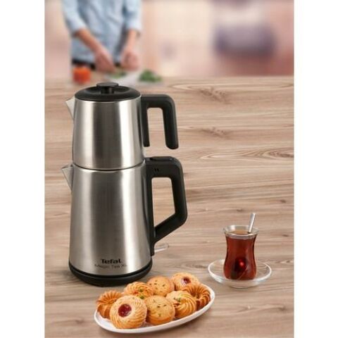 Tefal  Magic Tea Xl Paslanmaz Çelik Çay Makinesi 1,2 L Çaydanlık ve 1,8 L Su ısıtıcısı Kapasiteli- 9100044377