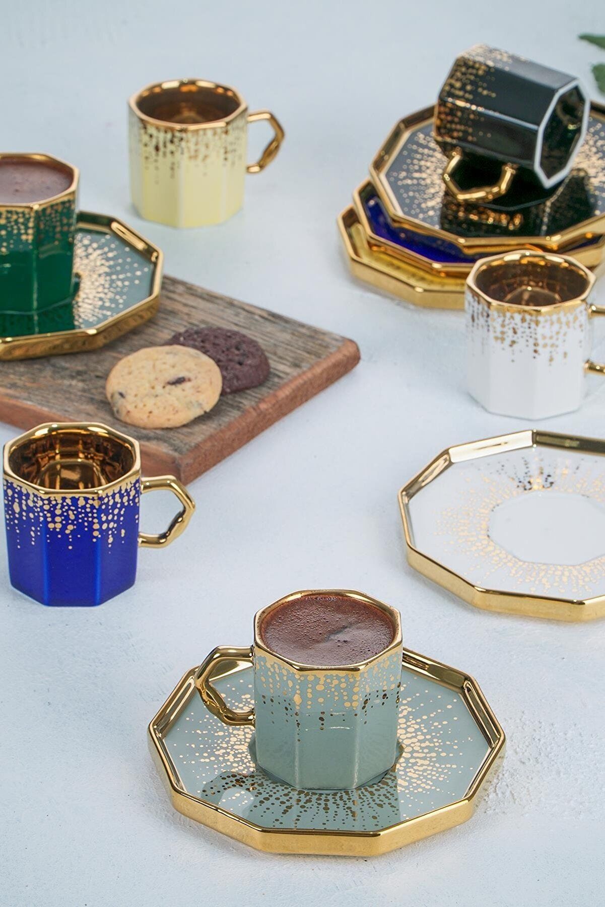 Acar Coleen 6 Kişilik Porselen Kahve Fincanı Takımı HXF-21-0114/12