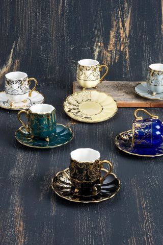 Acar Scarlet 6 Kişilik Kahve Fincanı Takımı HXF-21-0122/12