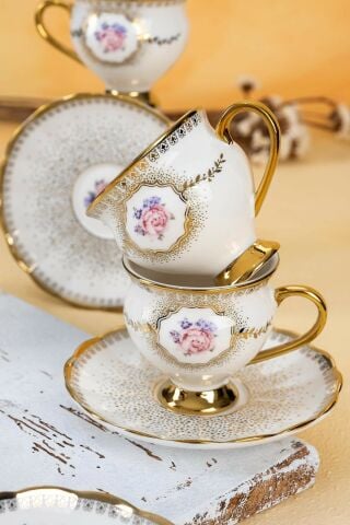 Acar Dianna 6 Kişilik Kahve Fincanı Takımı HXF-22-0207/12