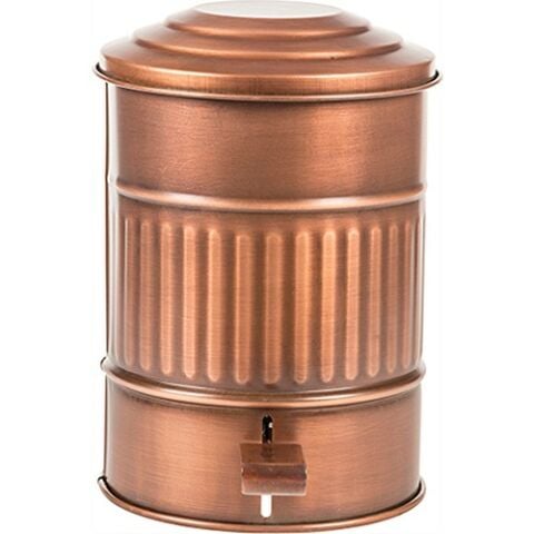 Beyler Pedal Mekanizmalı Çöp Kovası 8 Litre / 22 x 29 cm Bakır Eskitme 1MTL-831-PB