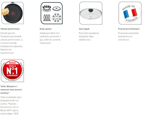 Tefal 1x Excellence Titanium 24 cm Derin Tencere - 2100119570