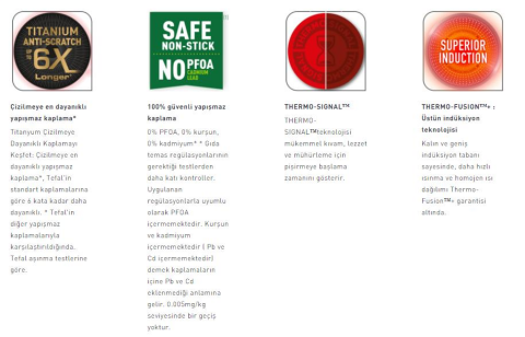 Tefal 1x Excellence Titanium 24 cm Derin Tencere - 2100119570