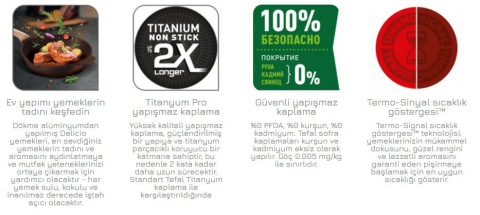 Tefal Titanyum 2X Delicio Döküm Tava 26cm - 2100118220