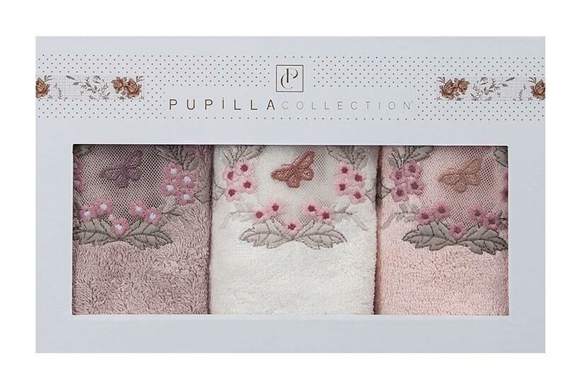 Pupilla Collection 30*50 Armoni Nakışlı 3'lü Kutu Mutfak Havlusu 3384001036
