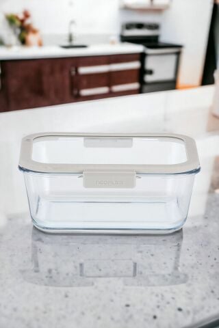 Prima Nova Fika Glace Cam Saklama Kabı 1200ml Bej